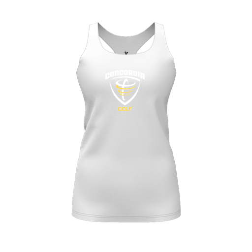 [FT0TRBWH-FYS-LOGO1] Decker Racerback Tank Top (Female Youth S, White)