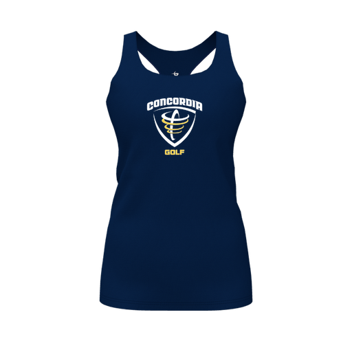 [FT0TRBNV-FYS-LOGO1] Decker Racerback Tank Top (Female Youth S, Navy)
