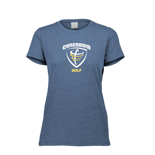 [FTSCUBNV-FAXS-LOGO1] Decker Women's Tri-Blend T-Shirt - Short Sleeve (Female Adult XS, Navy)