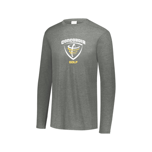 [FTLCUBGY-AXS-LOGO1] Decker Men's Tri-Blend T-Shirt - Long Sleeve (Adult XS, Gray)