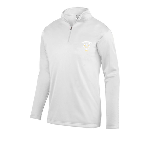 [FOLQFFWH-AS-LOGO1] Decker Men's FlexFleece 1/4 Zip (Adult S, White)