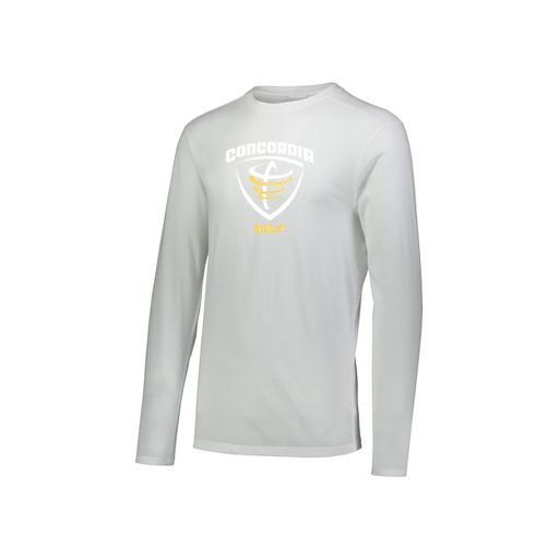 [FTLCUBWH-YS-LOGO1] Decker Youth Tri-Blend T-Shirt - Long Sleeve (Youth S, White)
